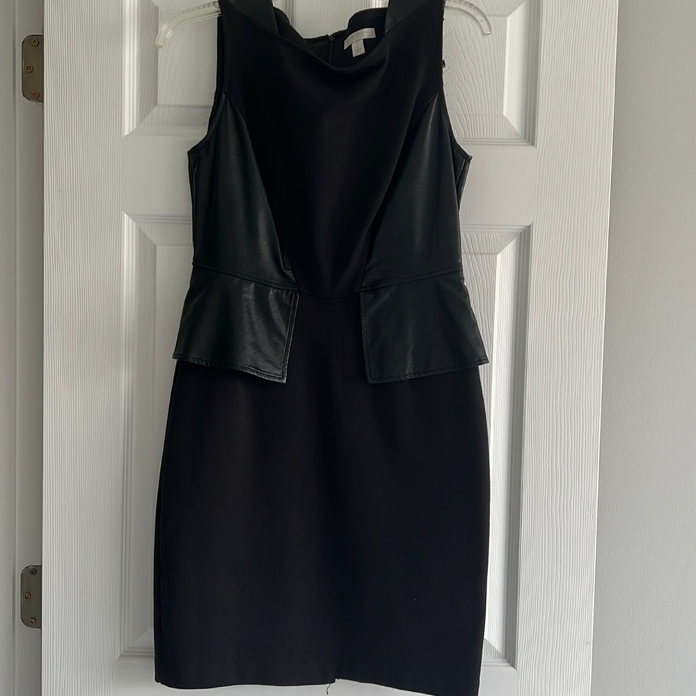 New York and Company Black Peplum Dress Size S